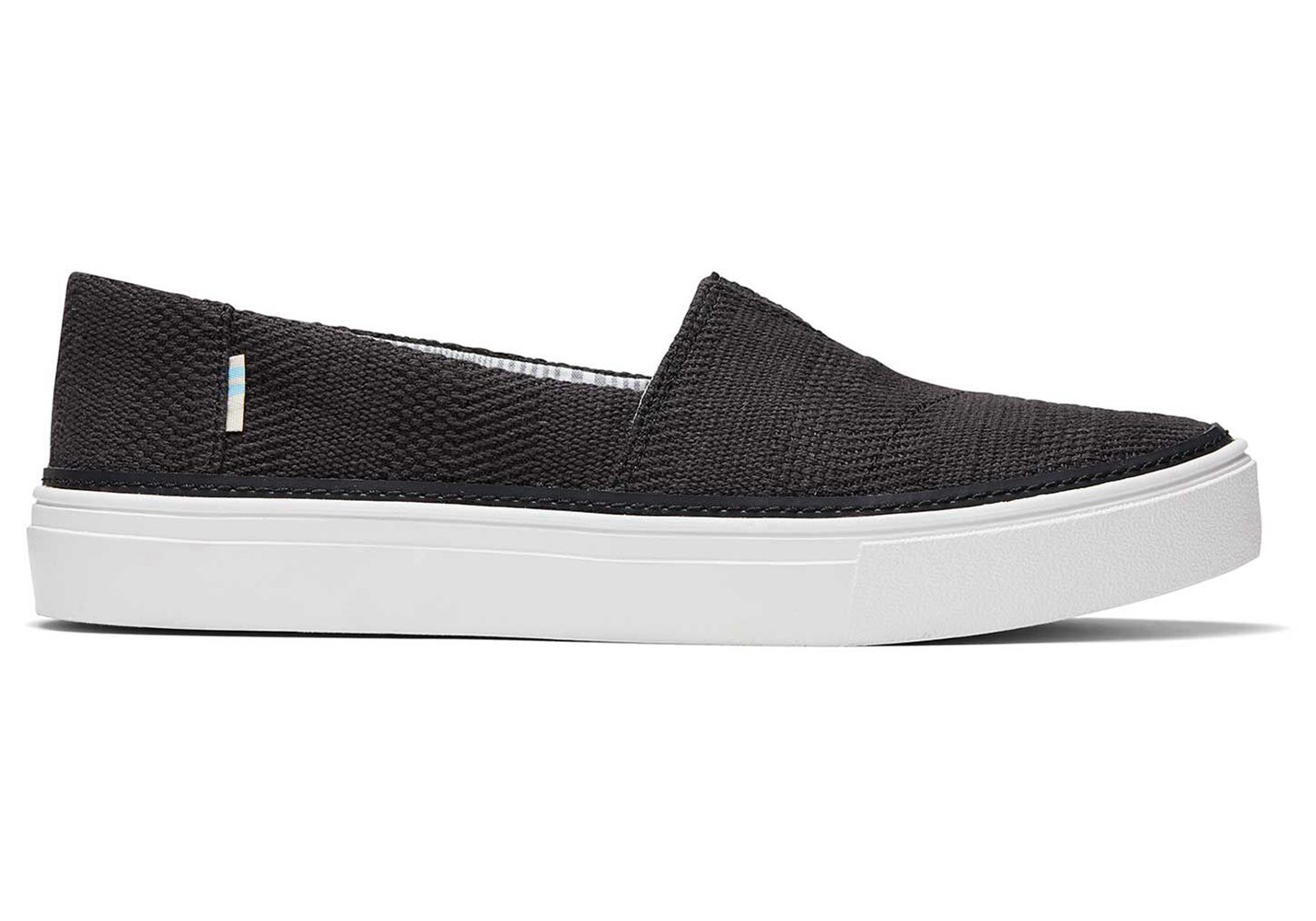 Toms Parker Slip On Black - Womens - 95017-BDKZ